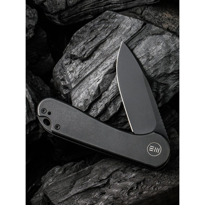 Couteau We Knife Elementum Black Manche Titane Lame Acier CPM-20CV IKBS Framelock Clip WE18062X3 - Livraison Gratuite