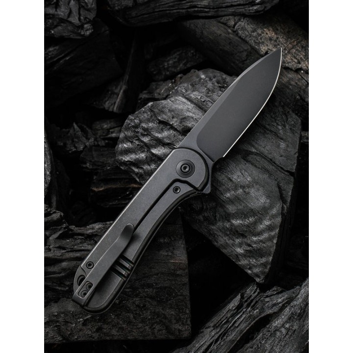 Couteau We Knife Elementum Black Manche Titane Lame Acier CPM-20CV IKBS Framelock Clip WE18062X3 - Livraison Gratuite