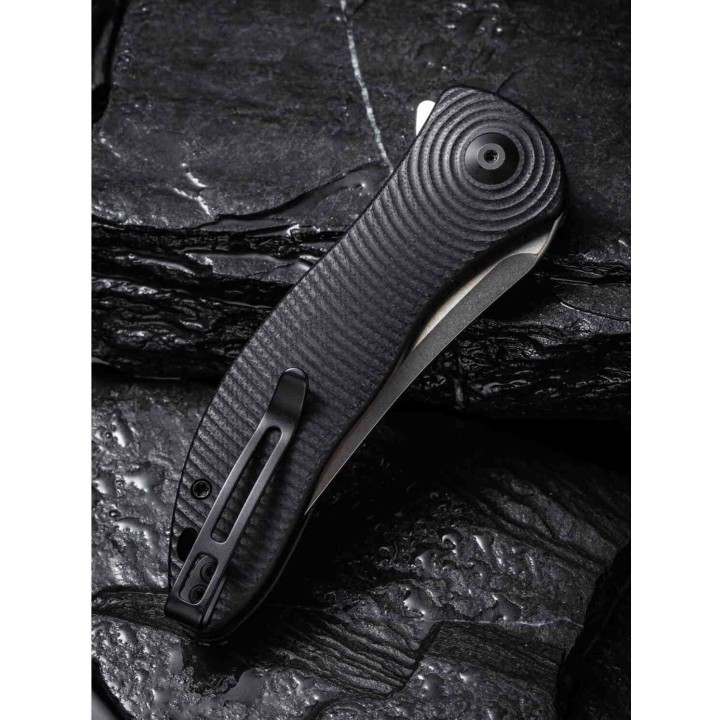 Couteau CIVIVI Synergy 3 Lame Trailing Point Acier Nitro-V Manche G10 IKBS Linerlock Clip CIVC20075A1 - Livraison Gratuite