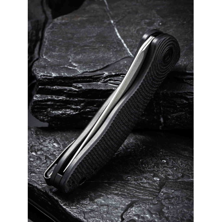 Couteau CIVIVI Synergy 3 Tanto Lame Acier Nitro-V Manche G10 IKBS Linerlock Clip CIVC20075B1 - Livraison Gratuite