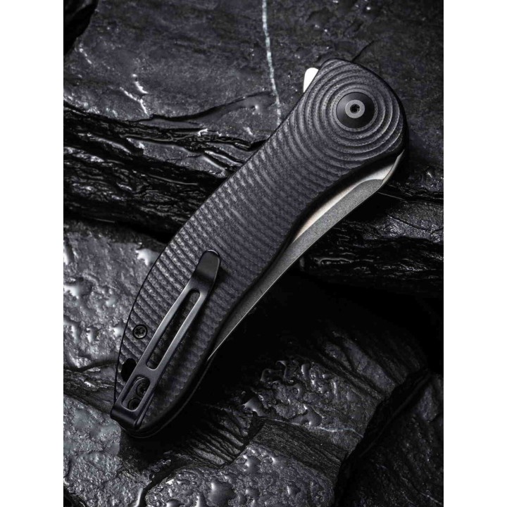 Couteau CIVIVI Synergy 3 Tanto Lame Acier Nitro-V Manche G10 IKBS Linerlock Clip CIVC20075B1 - Livraison Gratuite