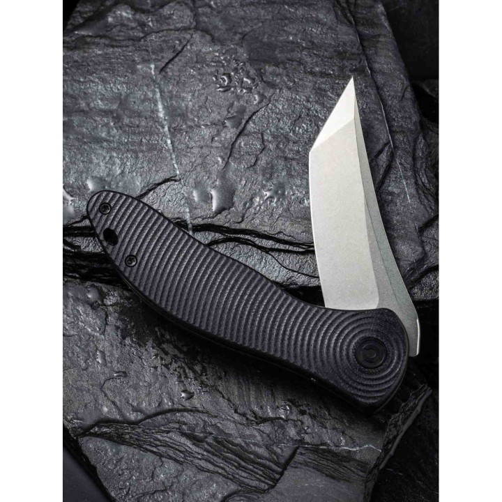 Couteau CIVIVI Synergy 3 Tanto Lame Acier Nitro-V Manche G10 IKBS Linerlock Clip CIVC20075B1 - Livraison Gratuite