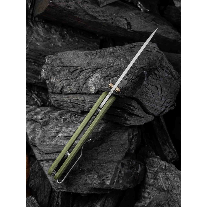 Couteau CIVIVI Baby Banter Green Lame Nitro-V Manche G10 IKBS Linerlock Clip CIVC19068S5 - Livraison Gratuite