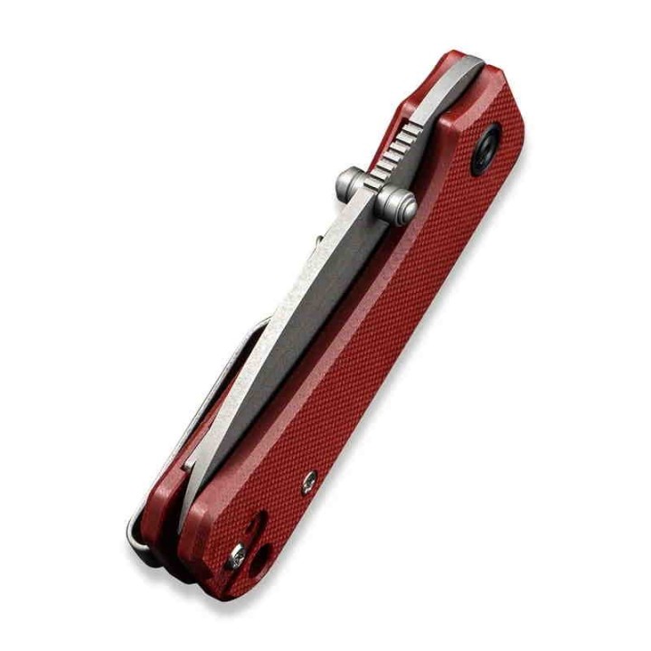 Couteau CIVIVI Baby Banter Burgundy Lame Nitro-V Manche G10 IKBS Linerlock Clip CIVC19068S6 - Livraison Gratuite