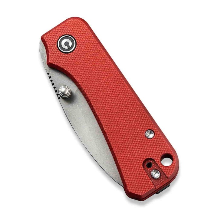 Couteau CIVIVI Baby Banter Burgundy Lame Nitro-V Manche G10 IKBS Linerlock Clip CIVC19068S6 - Livraison Gratuite