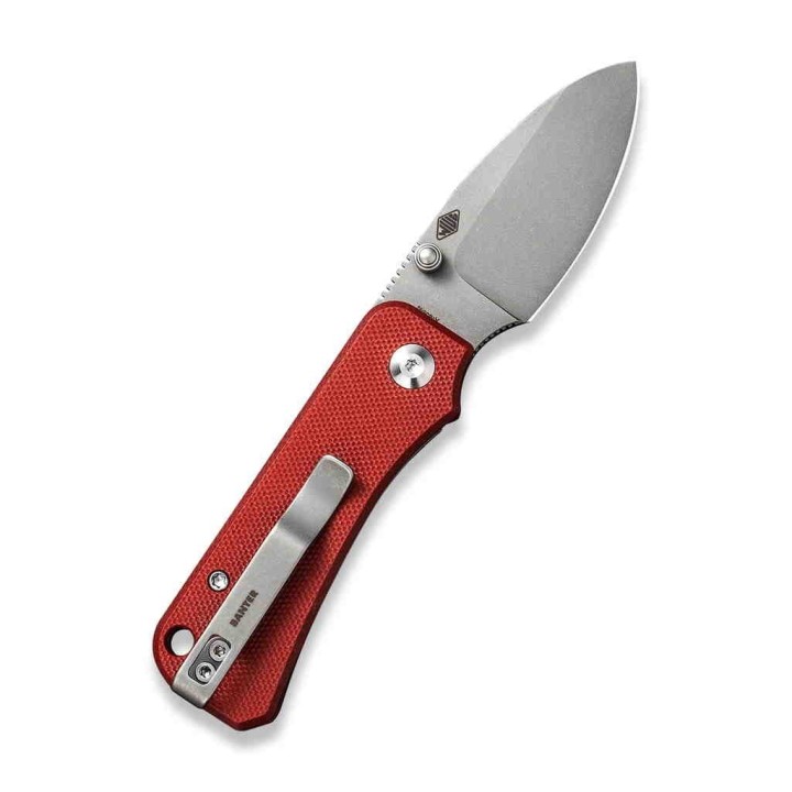 Couteau CIVIVI Baby Banter Burgundy Lame Nitro-V Manche G10 IKBS Linerlock Clip CIVC19068S6 - Livraison Gratuite