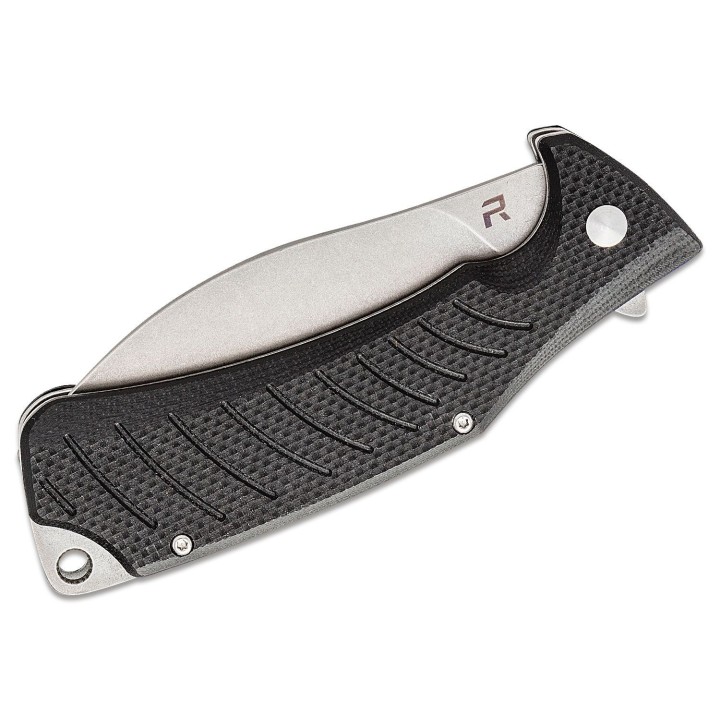 Couteau REVO Ness Black Lame Acier D2 Manche G10 IKBS Linerlock CLip REV008BLK - Livraison Gratuite