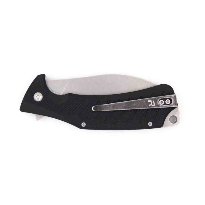 Couteau REVO Ness Black Lame Acier D2 Manche G10 IKBS Linerlock CLip REV008BLK - Livraison Gratuite