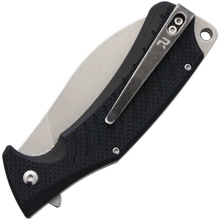 Couteau REVO Ness Black Lame Acier D2 Manche G10 IKBS Linerlock CLip REV008BLK - Livraison Gratuite