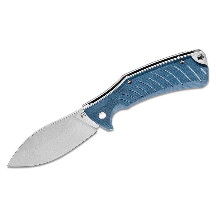 Couteau REVO Ness Blue Lame Acier D2 Manche G10 IKBS Linerlock CLip REV008GRY - Livraison Gratuite