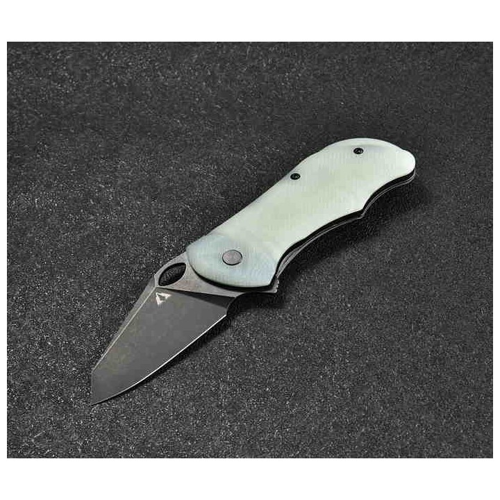 Couteau CMB Made Knives Hippo Jade Lame Acier D2 IKBS Linerlock Clip CMB05J - Livraison Gratuite