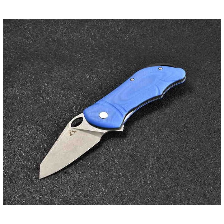 Couteau CMB Made Knives Hippo Blue Lame Acier D2 IKBS Linerlock Clip CMB05S - Livraison Gratuite