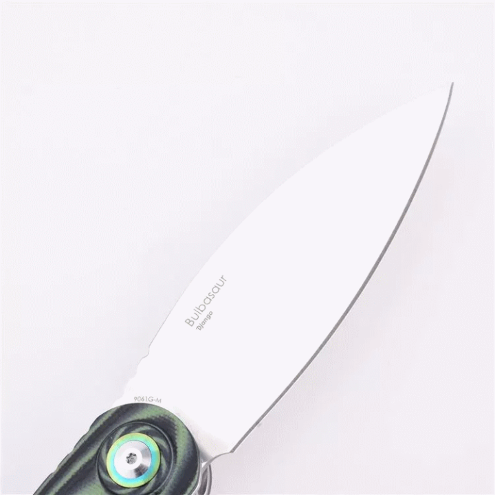 Couteau Shieldon Bulbasaur Lame Sandvik 14C28N Manche G10 IKBS Linerlock Clip SHI9061GM - Livraison Gratuite