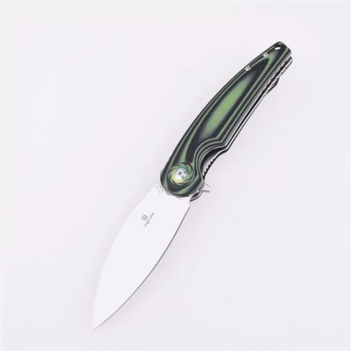 Couteau Shieldon Bulbasaur Lame Sandvik 14C28N Manche G10 IKBS Linerlock Clip SHI9061GM - Livraison Gratuite