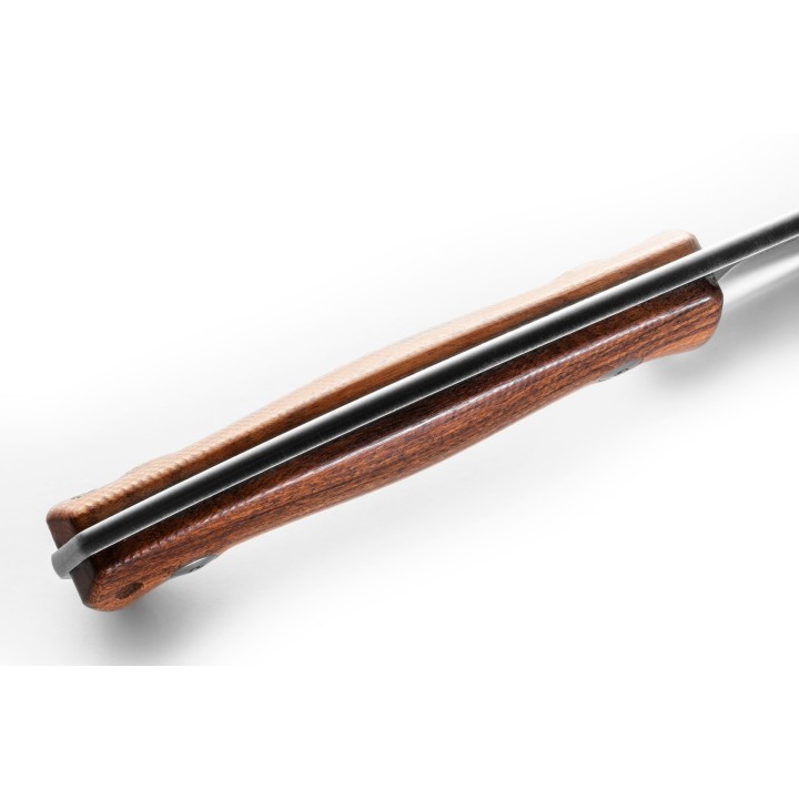 Couteau LionSteel M2M Santos Lame Acier M390 Manche Bois Etui Cuir Made Italy LSTM2MST - Livraison Gratuite