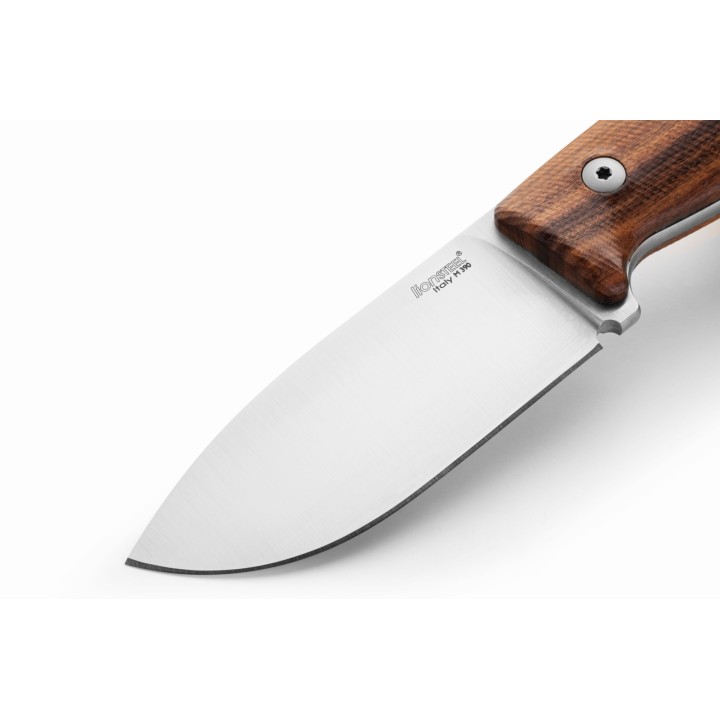 Couteau LionSteel M2M Santos Lame Acier M390 Manche Bois Etui Cuir Made Italy LSTM2MST - Livraison Gratuite