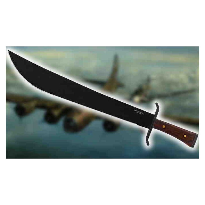 Couteau Condor German Aviator Machete Lame Acier Carbone 1075 Etui Cuir El Salvador CTK182216HC - Livraison Gratuite
