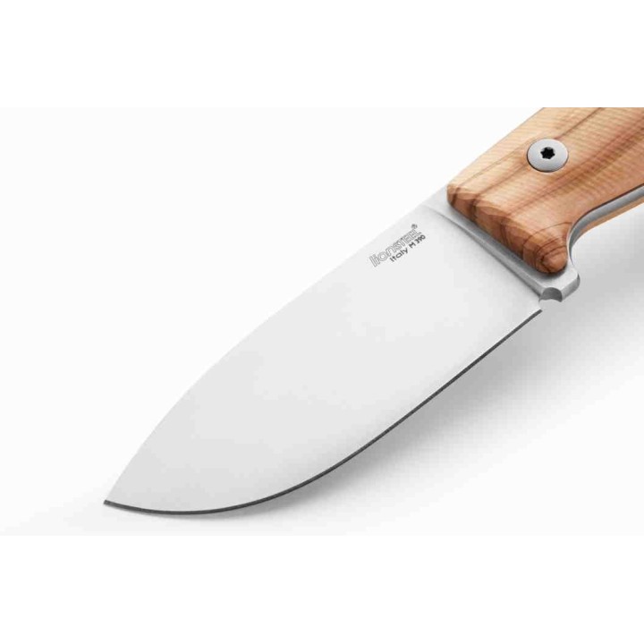 Couteau LionSteel M2M Olive Lame Acier M390 Manche Bois Etui Cuir Made Italy LSTM2MUL - Livraison Gratuite