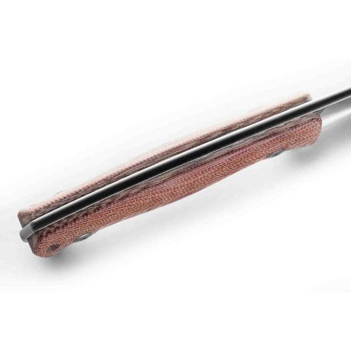 Couteau LionSteel M2M  Lame Acier M390 Manche Natural Micarta Etui Cuir Made Italy LSTM2MCVN - Livraison Gratuite