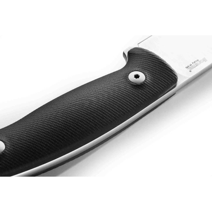 Couteau LionSteel M2M Lame Acier M390 Manche Black G10 Etui Cuir Made Italy LSTM2MGBK - Livraison Gratuite