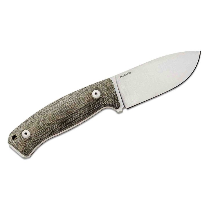 Couteau LionSteel M2M Lame Acier M390 Manche Green Micarta Etui Cuir Made Italy LSTM2MCVG - Livraison Gratuite