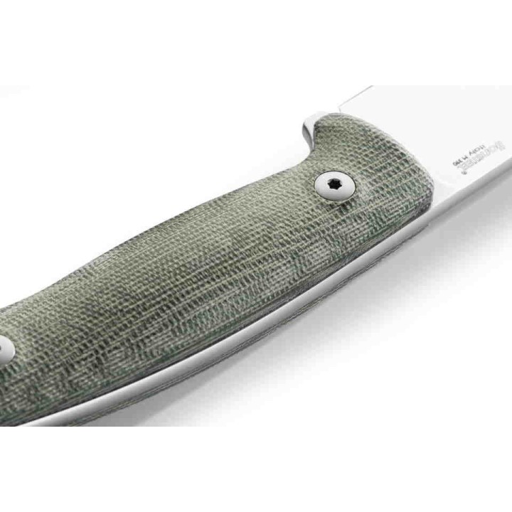 Couteau LionSteel M2M Lame Acier M390 Manche Green Micarta Etui Cuir Made Italy LSTM2MCVG - Livraison Gratuite