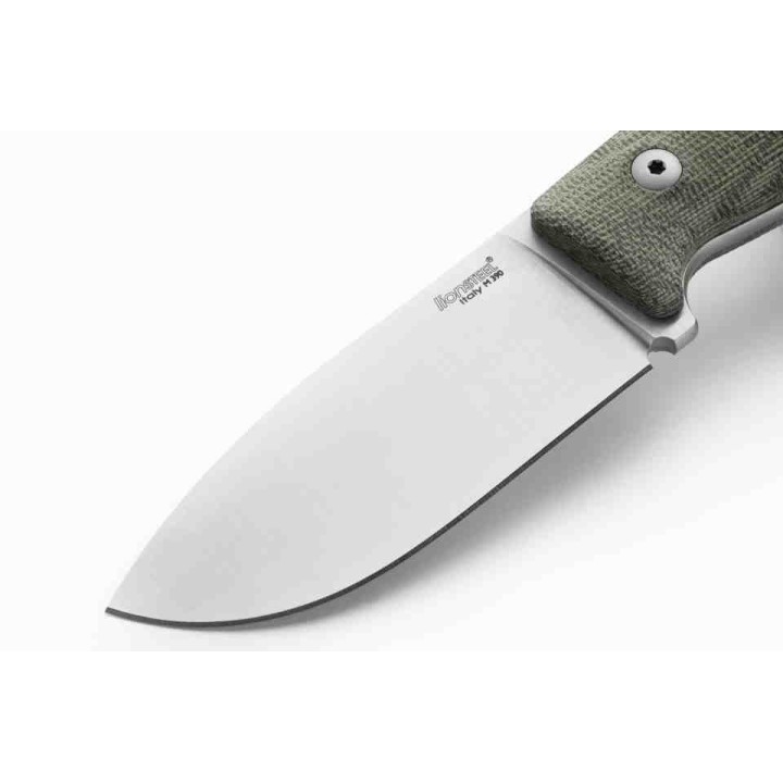 Couteau LionSteel M2M Lame Acier M390 Manche Green Micarta Etui Cuir Made Italy LSTM2MCVG - Livraison Gratuite