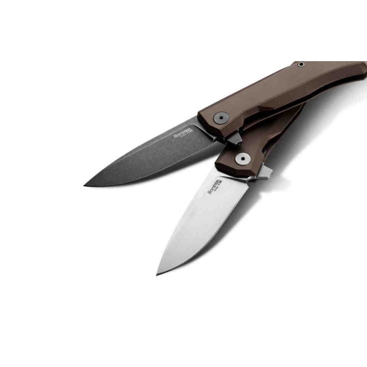 Couteau LionSTEEL Myto Brown Manche Aluminium Lame Acier M390 IKBS Framelock Clip Made Italy LSTMT01AES - Livraison Gratuite