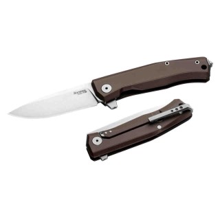 Couteau LionSTEEL Myto Brown Manche Aluminium Lame Acier M390 IKBS Framelock Clip Made Italy LSTMT01AES - Livraison Gratuite