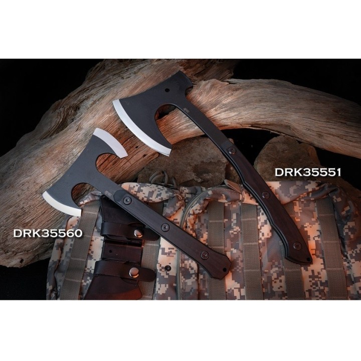 Hache Tomahawk APOC Survival Barrens Lame Acier 9260 Manche G10 Etui Kydex DRK35551 - Livraison Gratuite