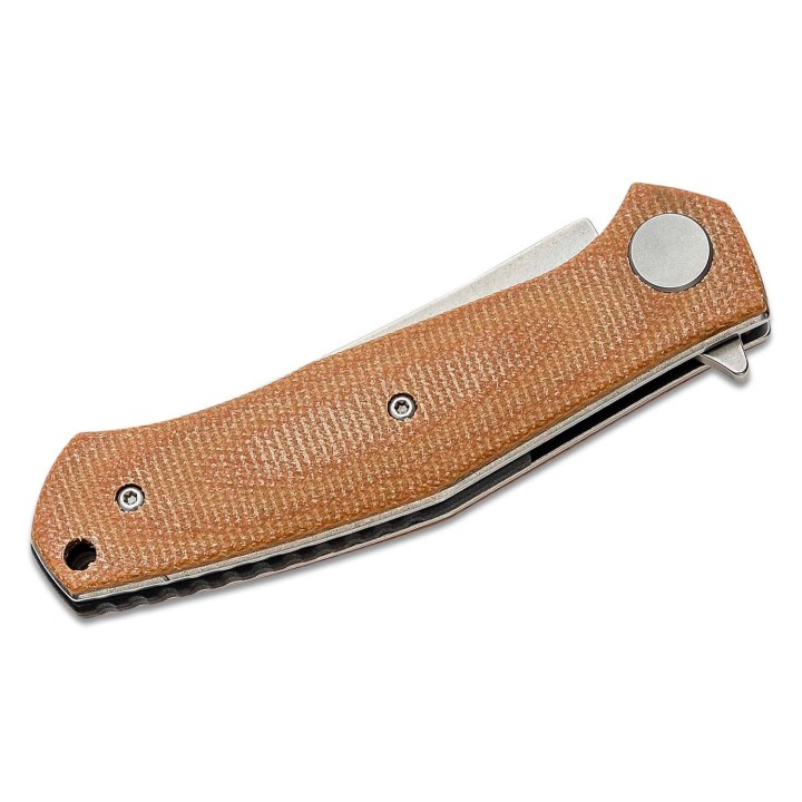 Couteau Kersahw Concierge Brown Lame Acier 8Cr13MoV Manche Micarta IKBS Linerlock Clip KS4020MIB - Livraison Gratuite