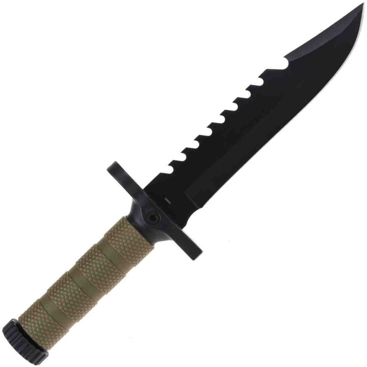Couteau De Survie Humvee Next Gen Survival Lame Acier Inox Manche ABS Etui Boussole Allume Feu HMVKFXB02 - Livraison Gratuite