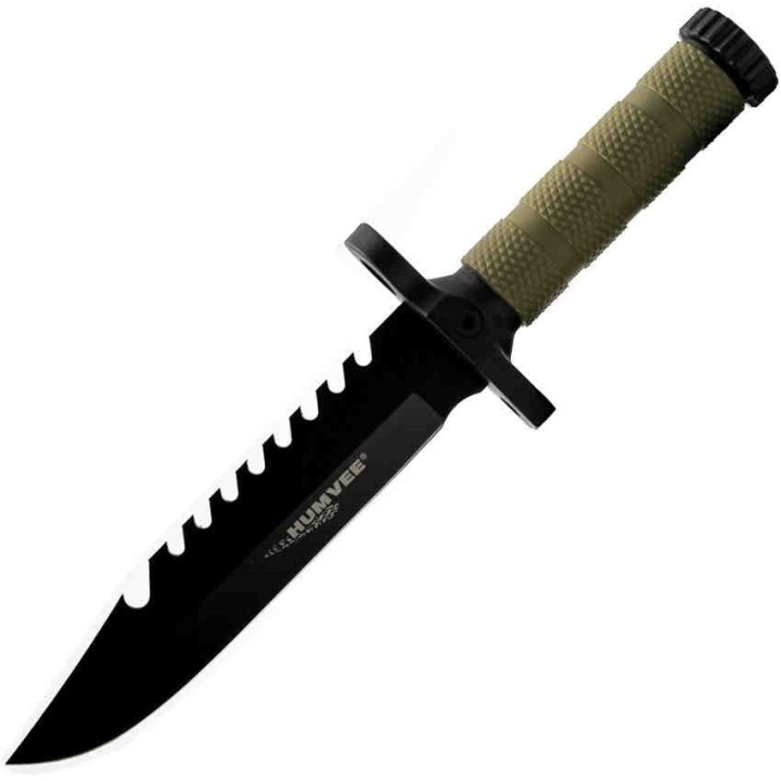 Couteau De Survie Humvee Next Gen Survival Lame Acier Inox Manche ABS Etui Boussole Allume Feu HMVKFXB02 - Livraison Gratuite