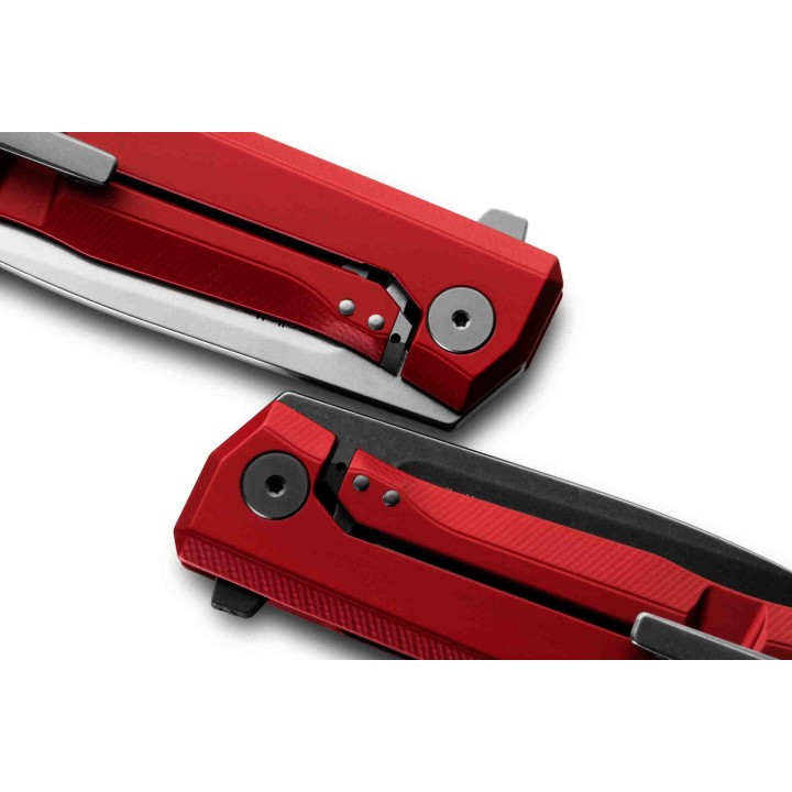 Couteau LionSTEEL Myto Red Manche Aluminium Lame Acier M390 IKBS Framelock Clip Made Italy LSTMT01ARB - Livraison Gratuite