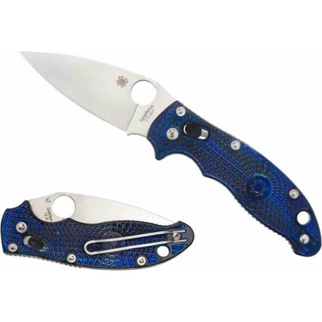 Couteau Spyderco Manix 2 Blue Lame Acier CTS-BD1 Manche Fiberglass Made In USA SC101PBL2 - Livraison Gratuite