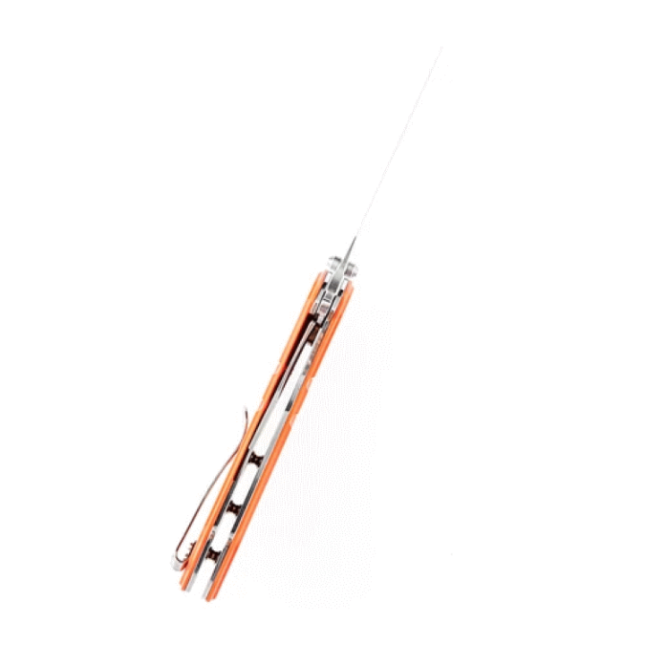 Couteau Kansept Cleavers XL Korvid Orange Manche G10 Lame Acier 154CM Linerlock Clip KT1030A6 - Livraison Gratuite