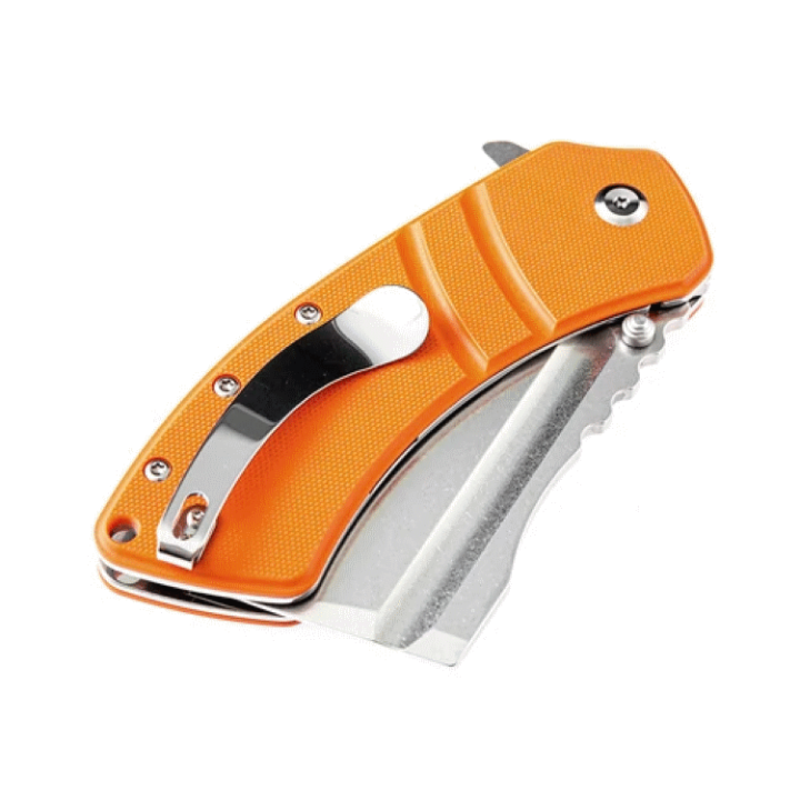 Couteau Kansept Cleavers XL Korvid Orange Manche G10 Lame Acier 154CM Linerlock Clip KT1030A6 - Livraison Gratuite