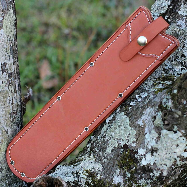 Couteau Bark River Edwin Forrest Bowie Green Lame Acier A2 Manche Micarta Etui Cuir Made USA BA08315MGC - Livraison Gratuite