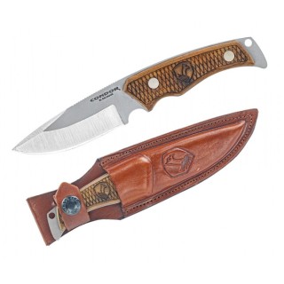 Couteau Condor Okavango Lame Acier 440C Manche Noyer Etui Cuir Made El Salvador CTK118354C - Livraison Gratuite