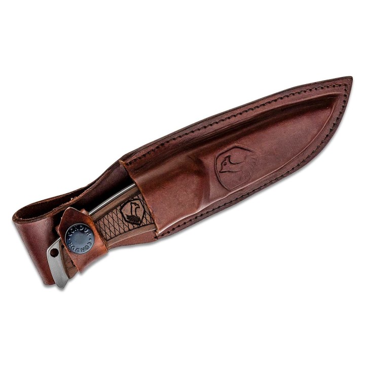 Couteau Condor Okavango Lame Acier 440C Manche Noyer Etui Cuir Made El Salvador CTK118354C - Livraison Gratuite