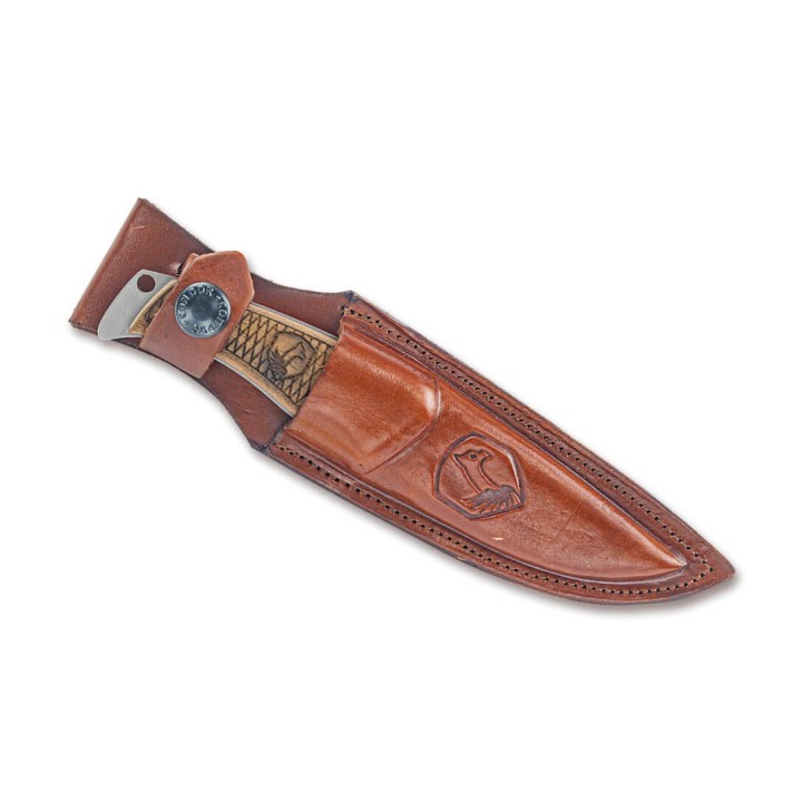 Couteau Condor Okavango Lame Acier 440C Manche Noyer Etui Cuir Made El Salvador CTK118354C - Livraison Gratuite