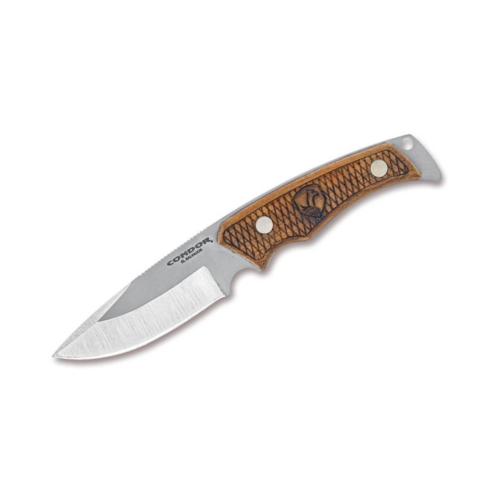 Couteau Condor Okavango Lame Acier 440C Manche Noyer Etui Cuir Made El Salvador CTK118354C - Livraison Gratuite