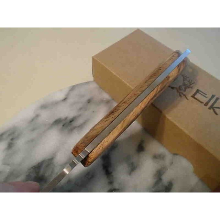 Couteau de Chasse Elk Ridge Lame Acier 3Cr13 Manche Bois Etui Cuir ER20003D - Livraison Gratuite