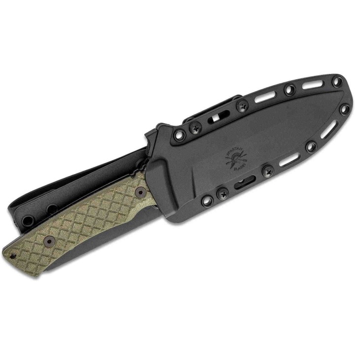 Couteau Spartan Blades Damysus Green Lame Acier Carbon 1095 Manche Micarta Etui Made USA SBSL003BKGR - Livraison Gratuite