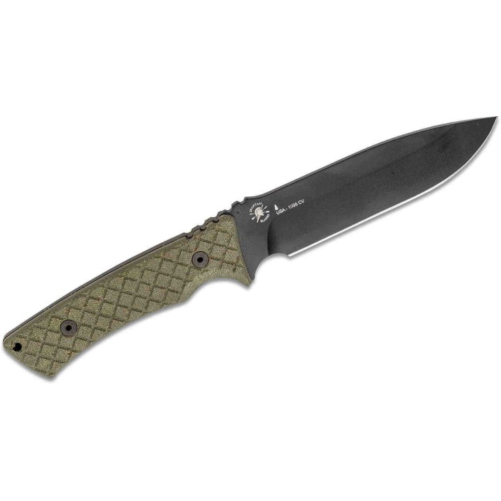 Couteau Spartan Blades Damysus Green Lame Acier Carbon 1095 Manche Micarta Etui Made USA SBSL003BKGR - Livraison Gratuite