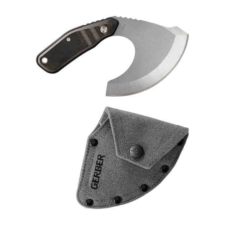 Couteau Gerber Downwind Ulu Gray Lame Acier 7Cr17MoV Manche G10 Etui Canvas G1822 - Livraison Gratuite