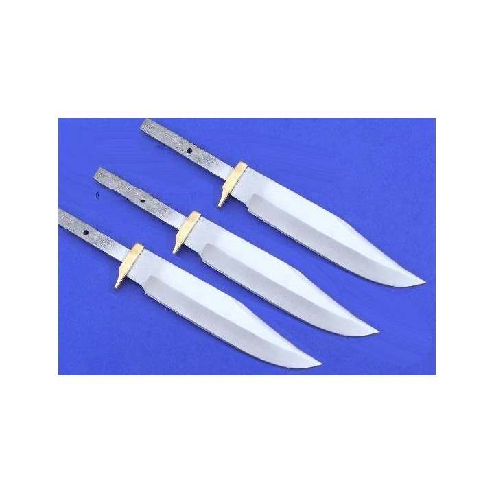 LOT DE 3 LAME DE COUTEAU A CUSTOMISER - FIXE - bl001 LOT DE 3 - Livraison Gratuite