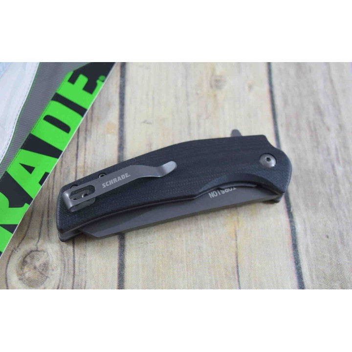 Couteau Schrade Torsion Lame Acier AUS-8 Manche G10 Linerlock Clip SCH1136037 - Livraison Gratuite