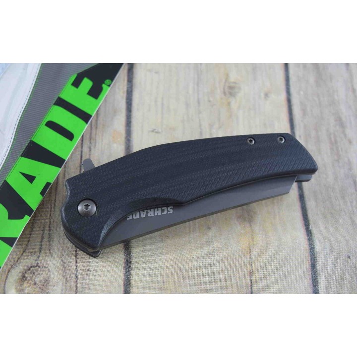 Couteau Schrade Torsion Lame Acier AUS-8 Manche G10 Linerlock Clip SCH1136037 - Livraison Gratuite