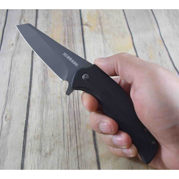 Couteau Schrade Torsion Lame Acier AUS-8 Manche G10 Linerlock Clip SCH1136037 - Livraison Gratuite